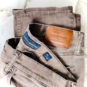 LUCKY BRAND | 34W x 32L | 121 Slim Light Medium Brown Men’s Straight Leg Jeans